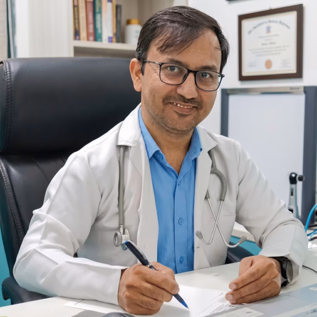 Dr. Ravinder Sharma, MS (Ayurveda) in General Surgery, Chief Consulting Proctologist at Piles To Smiles clinic in Vasant Kunj, New Delhi.