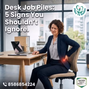 Dr. Ravinder Sharma Piles Specialist Vasant Kunj treating desk job piles for South Delhi professionals